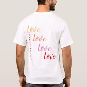Camiseta Love Personated Name Back and Pocket Design