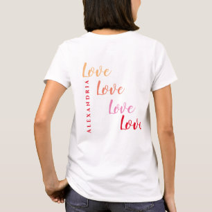Camiseta Love Personated Name Back Design