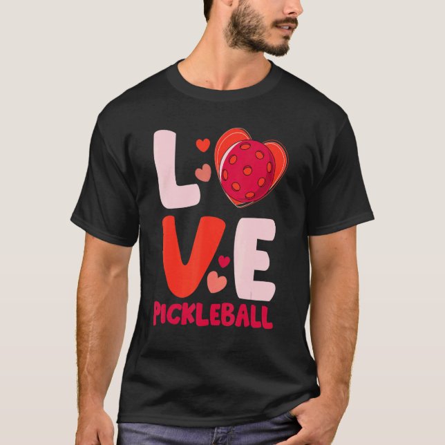 Camiseta Love Pickleball Heart Valentines For Player Kids G (Frente)