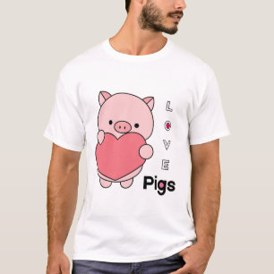 Camiseta Love Pigs national porco day designs