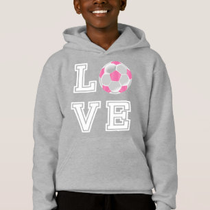 Camiseta Love Pink Soccer Ball - Letras Brancas