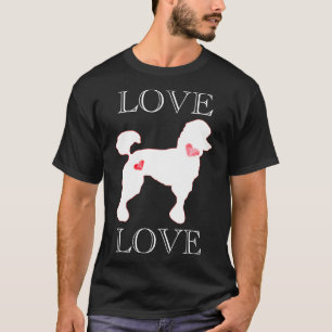 Camiseta Love Poodles Heart White