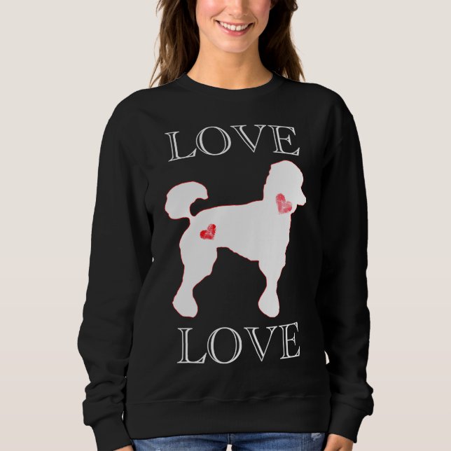 Camiseta Love Poodles Heart White (Frente)