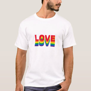 Camiseta Love Pride lgbt lgbtq gay arco-íris quedas