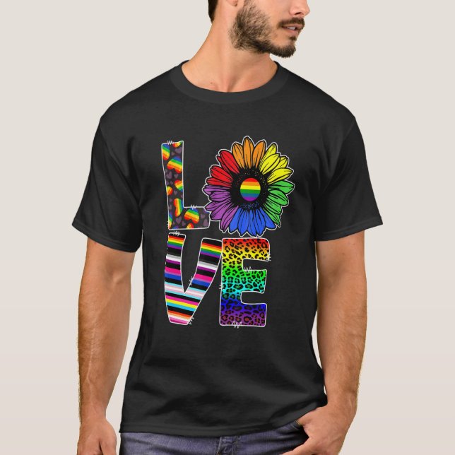 Camiseta Love Pride Lgbt Sinalizador Rainbow Inspirational  (Frente)