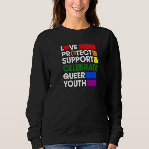 Camiseta Love Protect Support Celebrate Queer Youth Lgbtq G