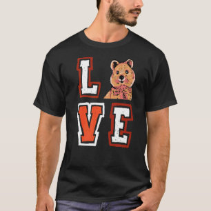 Camiseta Love Quokka Austrália Wombat Kangaroo Marsupial An