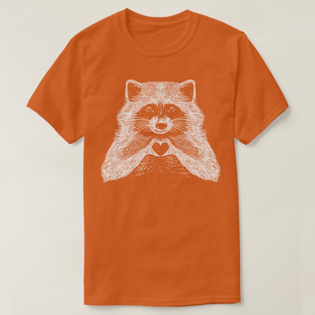 Camiseta Love Raccoon (Frente do Design)
