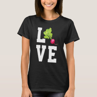 Camiseta Love Radish Cute Vegetable   Vegan Radish