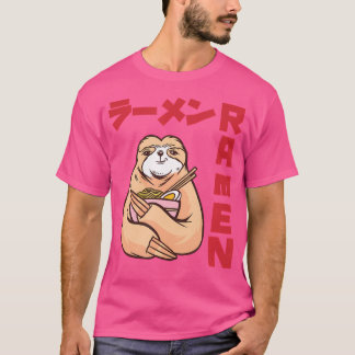 Camiseta Love Ramen Anime Noodles Kawaii Japonês Sloth Ske