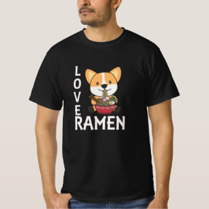 Camiseta Love Ramen Cute Corgi Kawaii Dogles Noodles