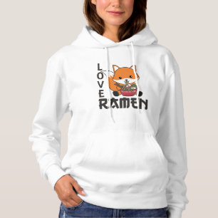 Camiseta Love Ramen Cute Fox Kawaii Foxes