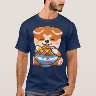 Camiseta Love Ramen Dog Chiba Inu Japonês Noodles Kawaii A