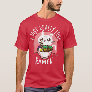 Camiseta Love Ramen Japonês NoodlesKawaii Anime Gifts