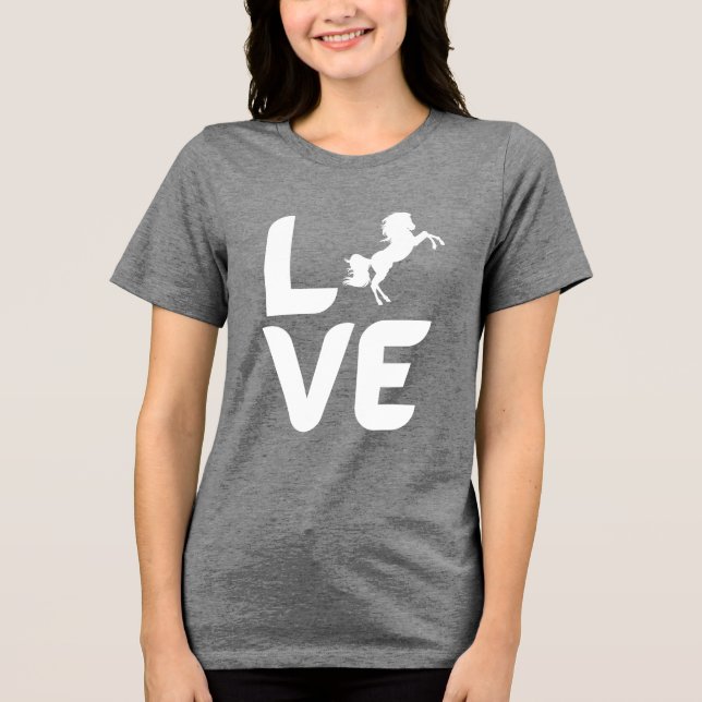 Camiseta LOVE Rearing Horse Women’s Shirt – Bold Equestrian (Frente)