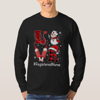Camiseta Love Registse Nurse Life Snowman Seringa