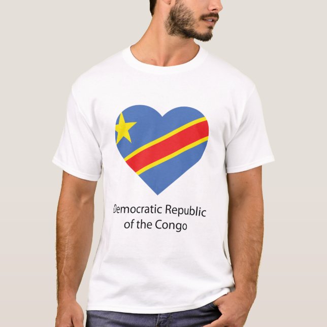 Camiseta Love República Democrática do Congo (Frente)