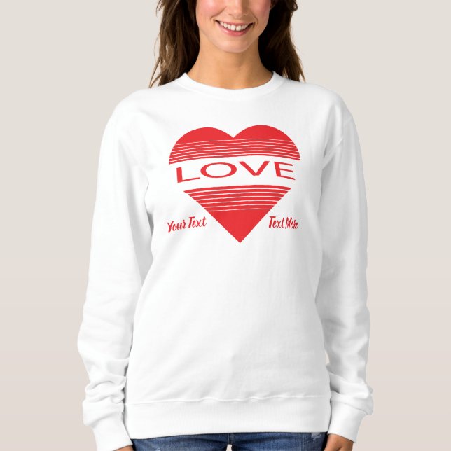 Camiseta Love & Romance Concept Design with Heart Elements (Frente)
