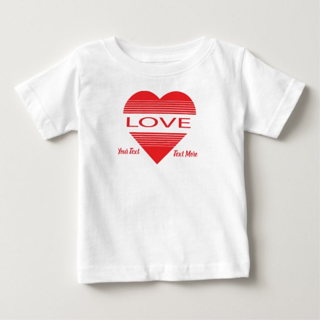 Camiseta Love & Romance Concept Design with Heart Elements (Frente)