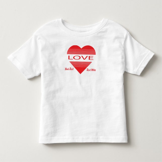 Camiseta Love & Romance Concept Design with Heart Elements (Frente)