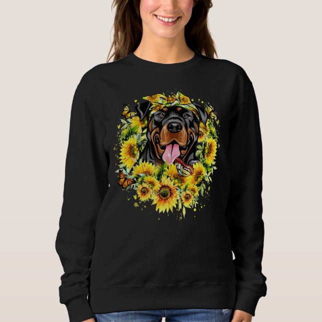 Camiseta Love Rottweiler Sunflower (Frente)