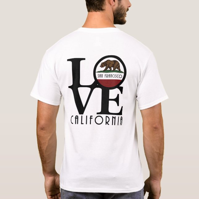 Camiseta LOVE San Francisco (impressão traseira) (Verso)