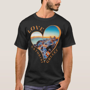 Camiseta Love Santorini Grécia