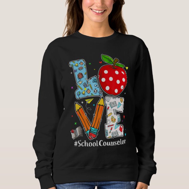Camiseta Love School Counselor Teacher Appreciation Funny C (Frente)