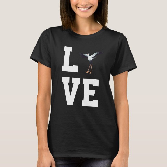Camiseta Love Secretary Birds Watcher Roupa Birding (Frente)