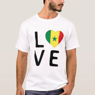 Camiseta Love - Senegal Flag