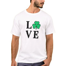 LOVE Shamrock Clover Irish Orry Dia de São Patríci