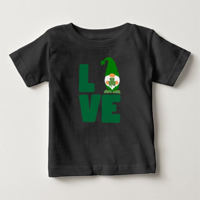 Camiseta Love Shamrock - Rua. Sorte do Dia de Patrick (Frente)