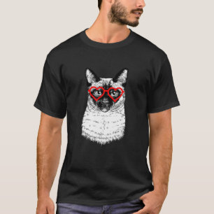 Camiseta Love Siamese Cat Heart Tail Twisted Cat Lover Gift