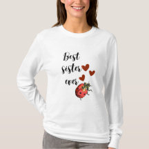 Camiseta Love Sister Ladybug – Design de Coração F