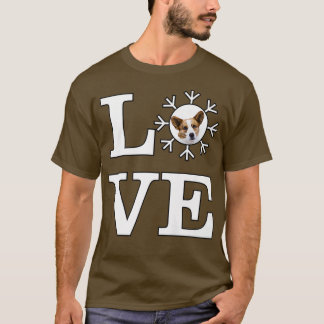 Camiseta Love Snowflake Dog Cardigan Welsh Corgi790