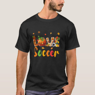 Camiseta LOVE Soccer Ação de Graças Folga Correspondente