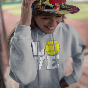 Camiseta LOVE Softball Fastpitball Player ou treinador
