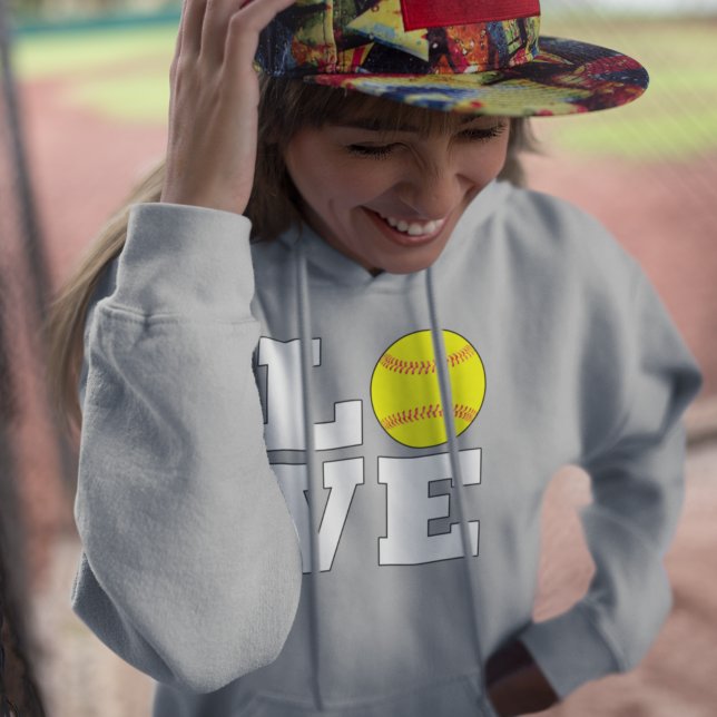 Camiseta LOVE Softball Fastpitball Player ou treinador (Criador carregado)