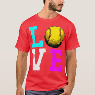 Camiseta Love Softball Girls Love Softball Softball Coach P