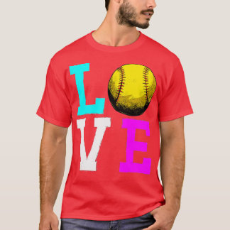 Camiseta Love Softball Girls Love Softball Softball Coach P
