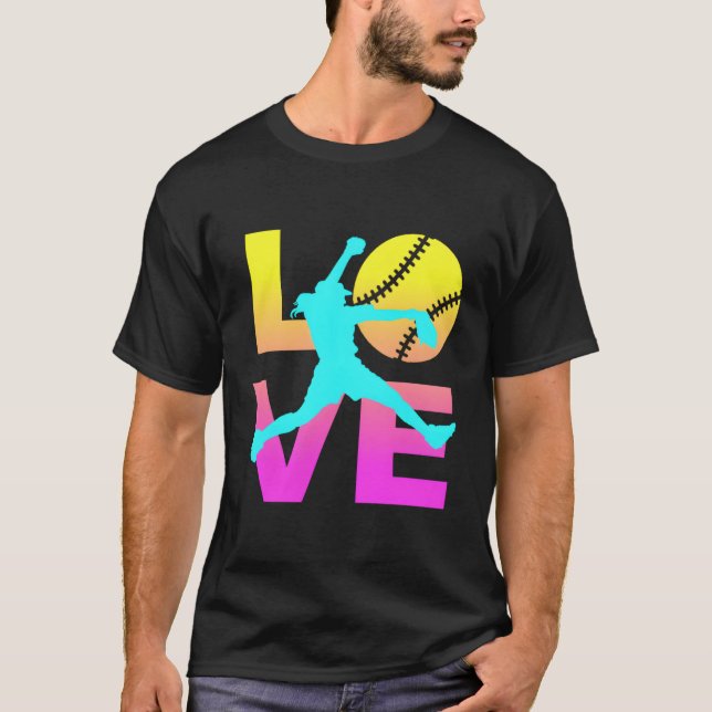 Camiseta Love Softball N (Frente)