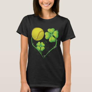 Camiseta Love Softball Shamrock C Saint Patrick's Day Men B
