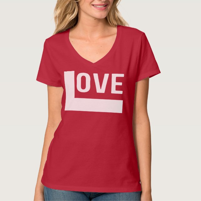 Camiseta Love Statement Red T Shirt (Frente)