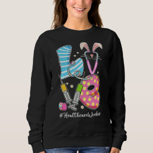 Camiseta Love Stethoscope Healthcare Worker Bunny Nurs Eas
