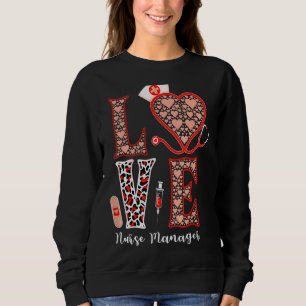 Camiseta Love Stethoscope Heart Leopard Nurse Manager For N