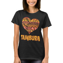 Love Tambura Orange Mandala Heart Indian Music