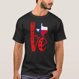 Camiseta Love Texas in Block Letters