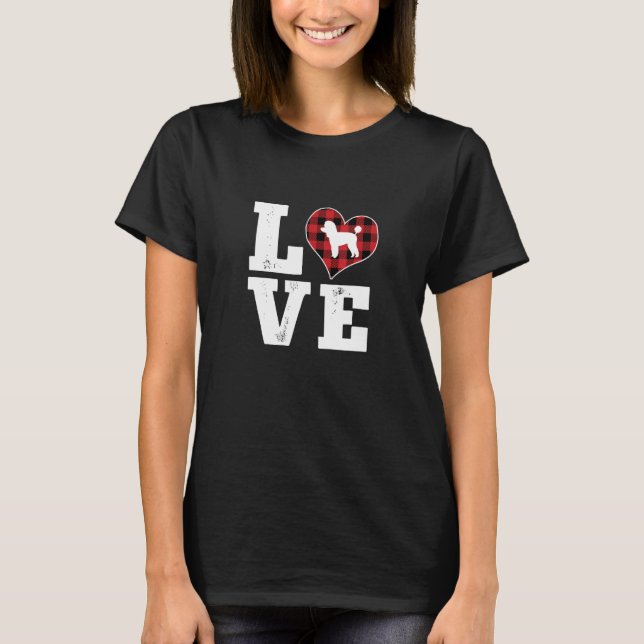 Camiseta Love Toy Poodle Dog Lover Gifts Buffalo Plaid Vale (Frente)