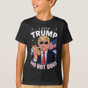 Camiseta Love Trump And Hot Dogs - Conservador Hilário