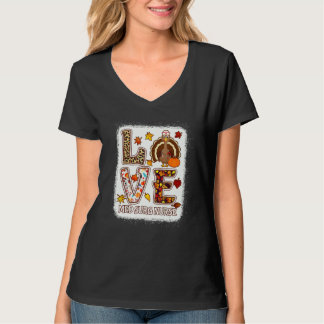Camiseta Love Turkey Med Surg Nurse Thanksgiving Leopard Pu